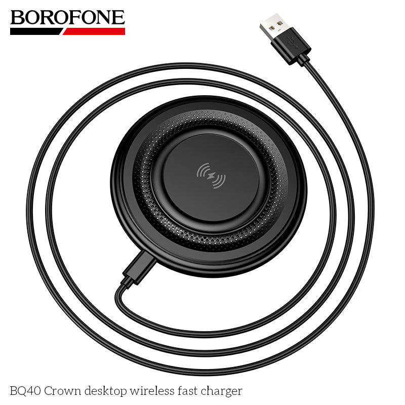 BQ40 Crown Desktop Wireless Fast Charger – Stylish & Powerful Charging in Ireland