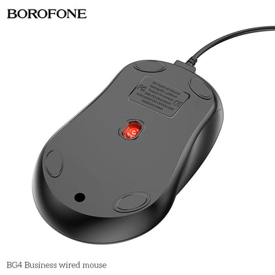 BG4 Business Wired Mouse – Durable, Silent & Comfortable