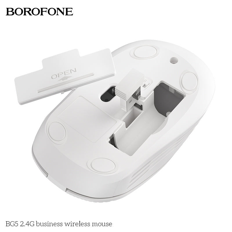 BG5 2.4G Ergonomic Wireless Mouse – Silent, Durable & Rechargeable