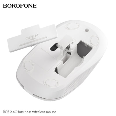 BG5 2.4G Ergonomic Wireless Mouse – Silent, Durable & Rechargeable