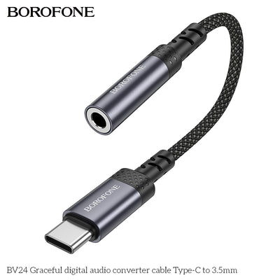 BV24 Graceful Type-C to 3.5mm Digital Audio Converter Cable – Clear & Powerful Sound