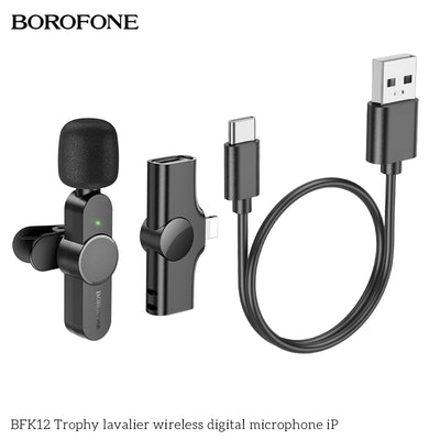 BFK12 Trophy Lavalier Wireless Digital Microphone – Lapel Mic for iPhone, Podcast & Gaming