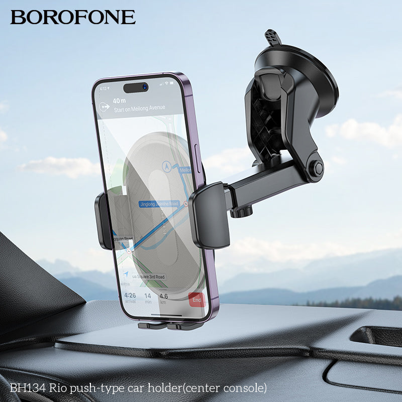 BH134 Rio Push-Type Car Phone Holder – Easy & Secure Mobile Holder