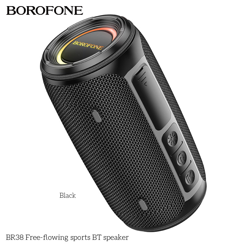 Black Borofone BR38 Free-flowing sports BT speaker 