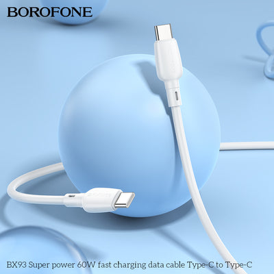 BX93 Super Power 60W USB-C to USB-C Fast Charging Data Cable for Laptop, Tablet & Phone
