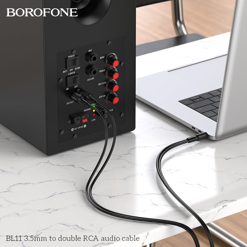 BL11 3.5mm to Double RCA Audio Cable – Clear & Reliable Sound