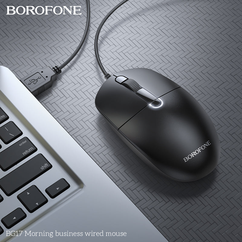 BG17 Morning Business Wired Mouse – Silent, Durable & Comfortable