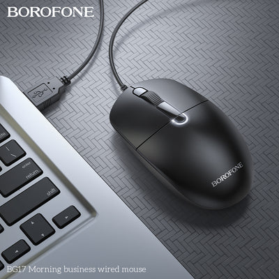 BG17 Morning Business Wired Mouse – Silent, Durable & Comfortable