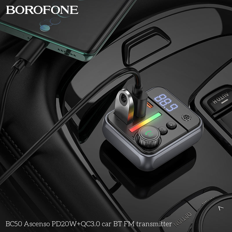 BC50 Ascenso Car Wireless FM Transmitter – Power, Music & Calls Made Easy