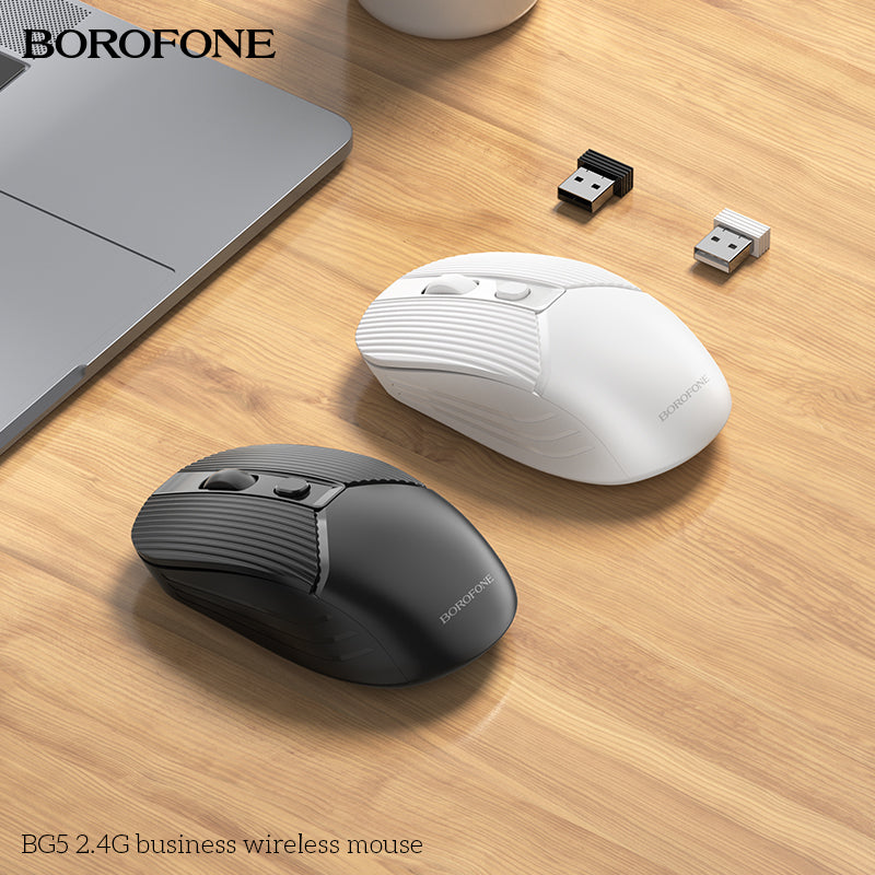 BG5 2.4G Ergonomic Wireless Mouse – Silent, Durable & Rechargeable