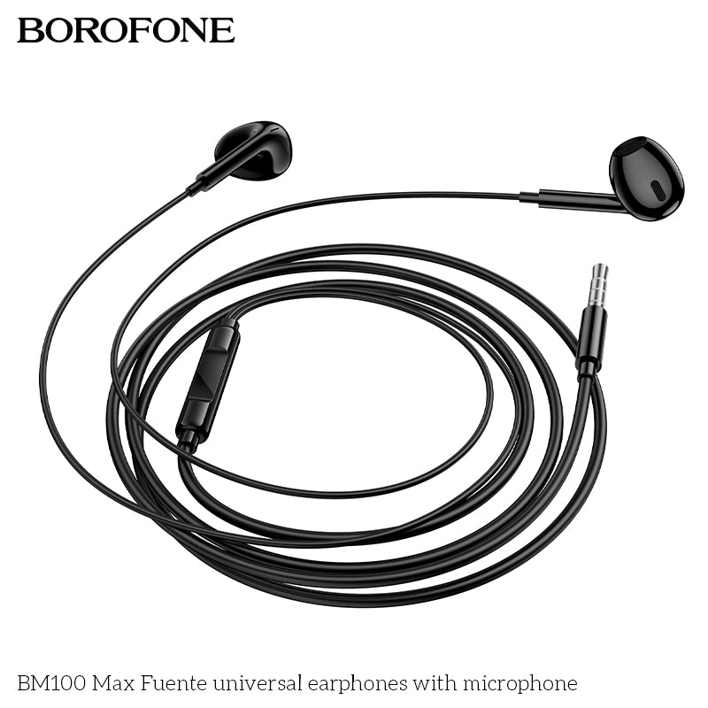 BM100 Max Fuente universal earphones with microphone – Budget Wired Headphones