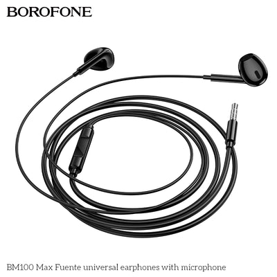 BM100 Max Fuente universal earphones with microphone – Budget Wired Headphones