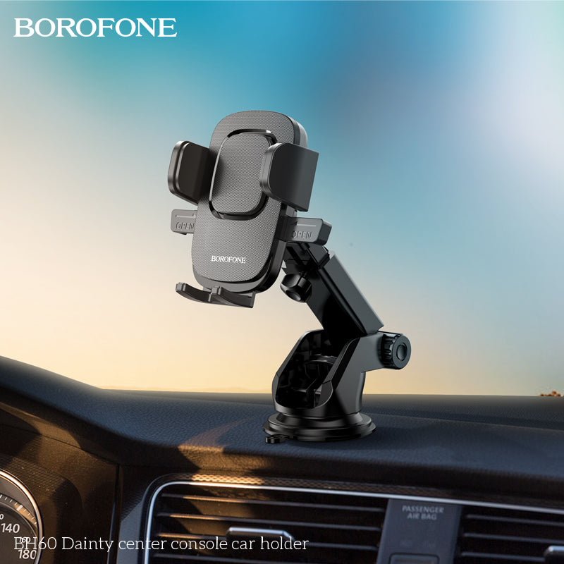 BH60 Dainty Center Console Car Phone Holder – Compact & Reliable Mobile Holder