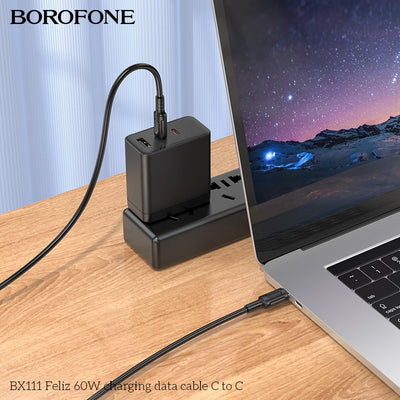 BX111 Feliz 60W Type-C to Type-C Charging Data Cable – Fast & Durable