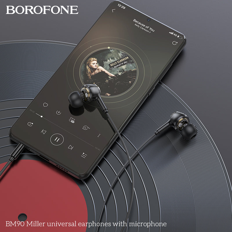 BM90 Miller Universal Earphones with Mic – Clear, Strong & Comfortable