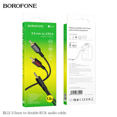 BL11 3.5mm to Double RCA Audio Cable – Clear & Reliable Sound