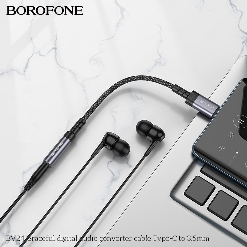 BV24 Graceful Type-C to 3.5mm Digital Audio Converter Cable – Clear & Powerful Sound