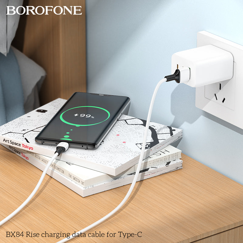 BX84 Rise USB Type-C Charging Data Cable for Android, Tablet & Laptop