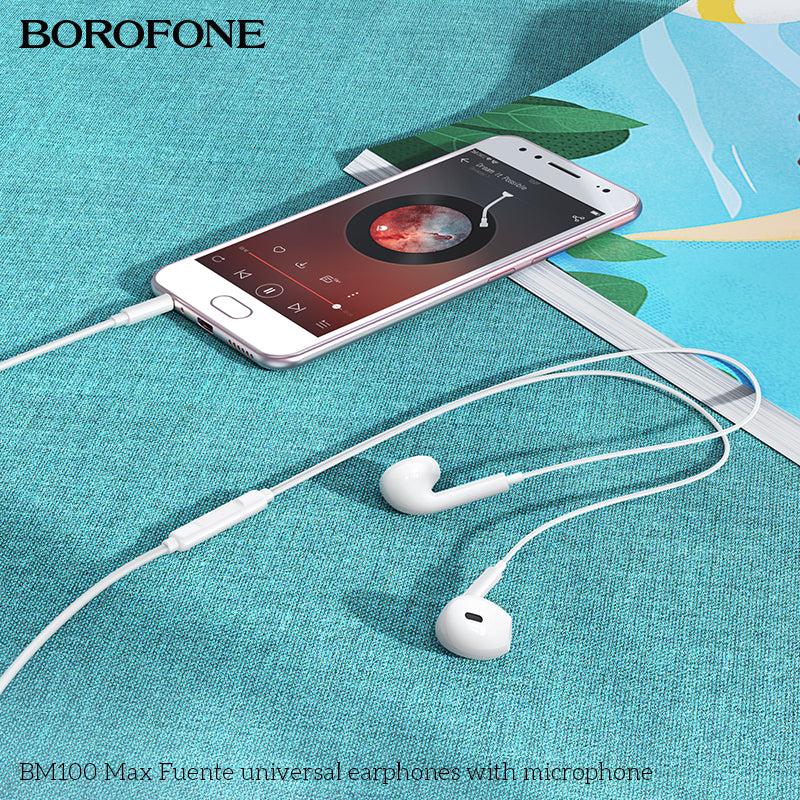 BM100 Max Fuente universal earphones with microphone – Budget Wired Headphones
