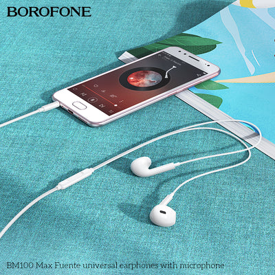 BM100 Max Fuente universal earphones with microphone – Budget Wired Headphones