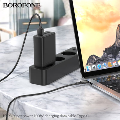 BX93 Super Power 100W USB Type-C Charging Data Cable for Android, Tablet & Laptop
