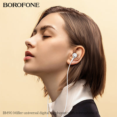 BM90 Miller Universal Digital Earphones Type-C with Mic – Durable & Powerful Sound