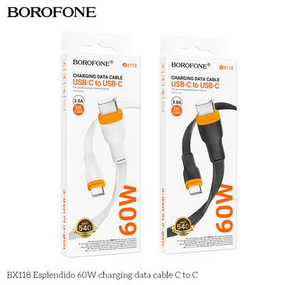 BX118 Espléndido 60W USB-C to USB-C Charging Data Cable