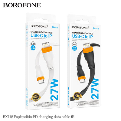 BX118 Espléndido PD Charging Data Cable iP / Type-C
