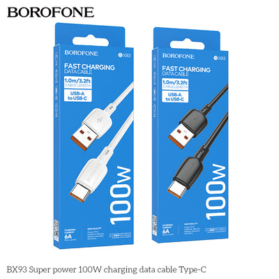 BX93 Super Power 100W USB Type-C Charging Data Cable for Android, Tablet & Laptop