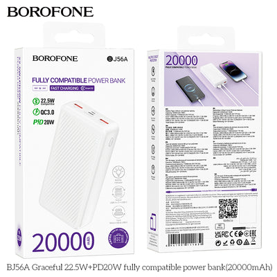 Graceful BJ56A 20000mAh Power Bank with PD – Fast, Light & Airline Approved