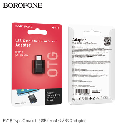BV18 Type-C Male to USB Female USB3.0 Adapter – Fast Data & OTG Support