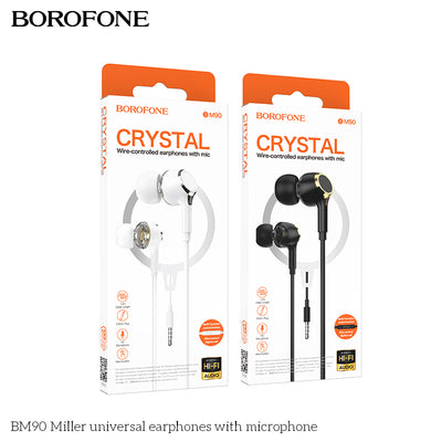 BM90 Miller Universal Earphones with Mic – Clear, Strong & Comfortable