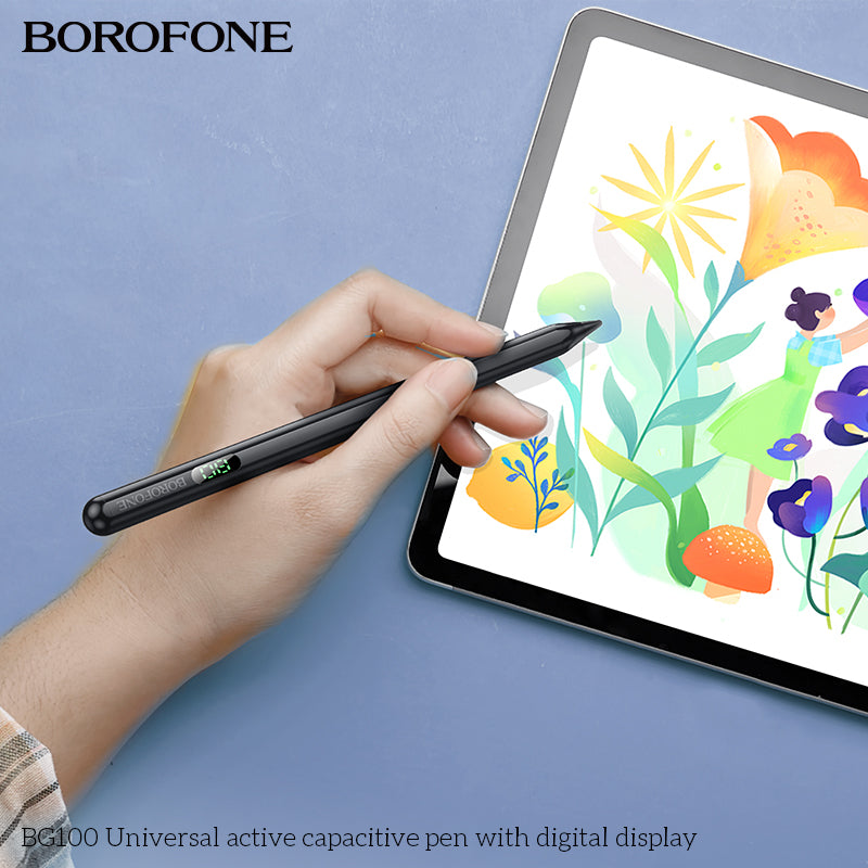 BG100 Universal Active Capacitive Pen with Digital Display – Smart Gadget for Work & Creativity