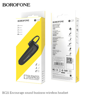 BC21 Encourage Wireless Bluetooth Headset – Clear, Durable & Business-Ready