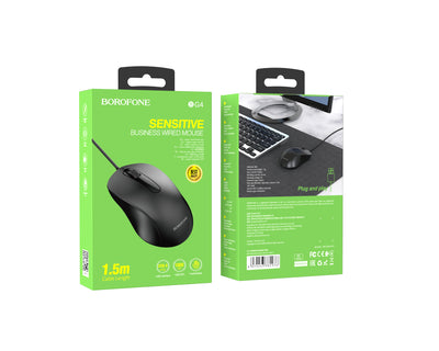 BG4 Business Wired Mouse – Durable, Silent & Comfortable
