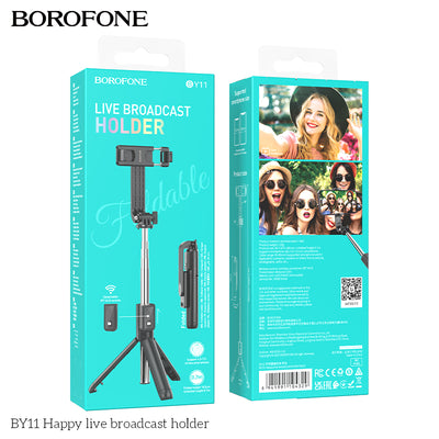 BY11 Happy Live Broadcast Holder – Adjustable Phone Stand for Streaming & Recording