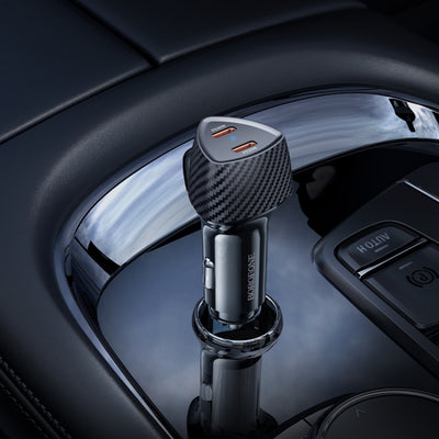 BZ31D Solid 60W PD Car Charger (2C) – Dual USB-C Fast Car Adapter for iPhone & Android