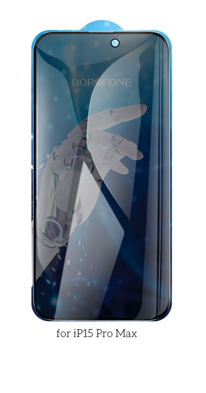 Diamond Armor Anti-Spy Tempered Glass for iPhone 15 Pro Max (10PCS) – Full Screen Protector Set