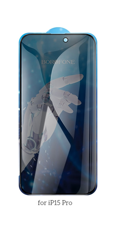 Diamond Armor Anti-Spy Tempered Glass for iPhone 15 Pro (10PCS) – Full Screen Protector Set